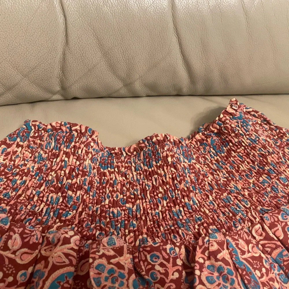 OMIKA Handmade Mango Poppy Smocked Tiered Skirt - NWOT - Medium - Picture 8 of 12